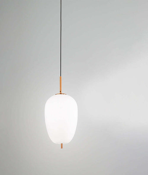Lampadario-In-Metallo-Contemporaneo-Cirro-Bianco-Led-Diffusore-Allungato