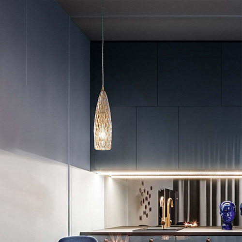 Lampadario-In-Metallo-Contemporaneo-Flut-Oro-1-Luce-E27