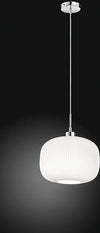 Lampadario-In-Metallo-Contemporaneo-Plisse'-Cromo-1-Luce-E27-Ovale