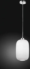 Lampadario-In-Metallo-Contemporaneo-Plisse'-Cromo-1-Luce-E27