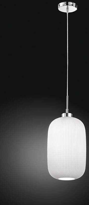 Lampadario-In-Metallo-Contemporaneo-Plisse'-Cromo-1-Luce-E27