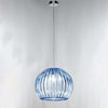 Lampadario-In-Metallo-Contemporaneo-Slice-Cromo-Blu-1-Luce-E27-Grande