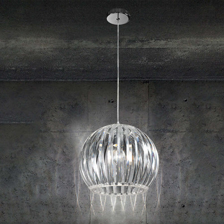Lampadario-In-Metallo-Contemporaneo-Slice-Cromo-Trasparente-1-Luce-E27-Piccolo