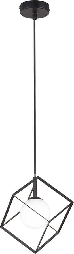 Lampadario-In-Metallo-Industrial-Cube-Nero-1-Luce