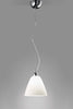 Lampadario-In-Metallo-Moderno-Dome-Cromo-Bianco-1-Luce-E27