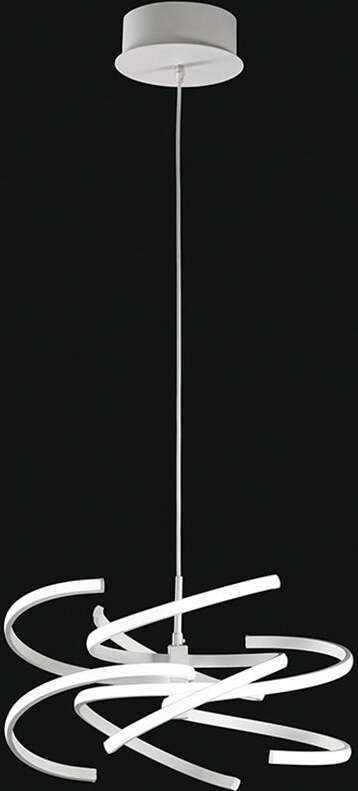 Lampadario-In-Metallo-Moderno-Nest-Bianco-Led-Luce-Calda-Piccolo