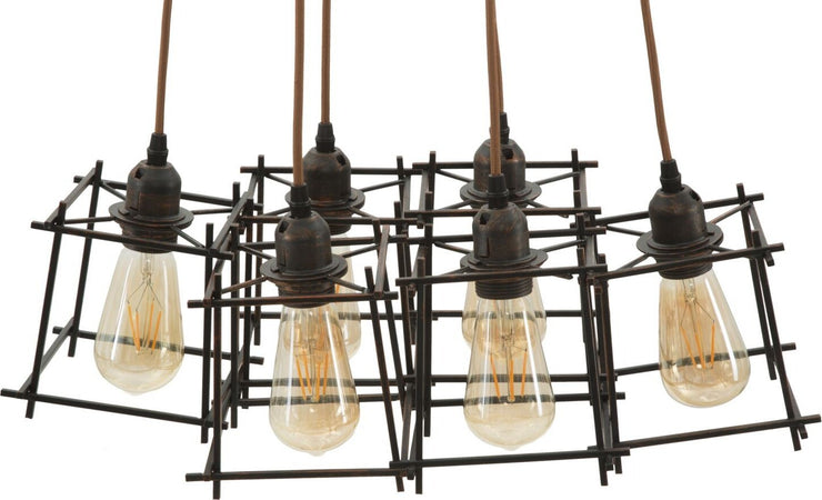 Lampadario Indust Stick 6 Luci Cm 16X16X16 (Singolo) Illuminazione/Illuminazione per interni/Lampadari lampade a sospensione e plafoniere/Lampadari Led Mall Home - Napoli, Commerciovirtuoso.it