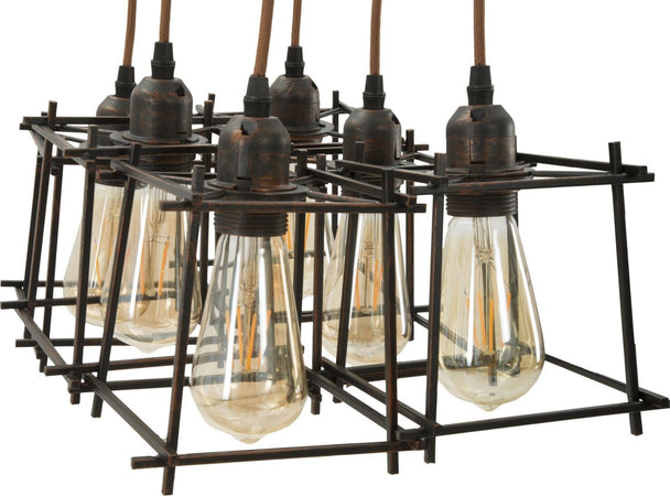 Lampadario Indust Stick 6 Luci Cm 16X16X16 (Singolo) Illuminazione/Illuminazione per interni/Lampadari lampade a sospensione e plafoniere/Lampadari Led Mall Home - Napoli, Commerciovirtuoso.it