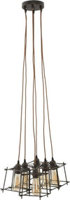 Lampadario Indust Stick 6 Luci Cm 16X16X16 (Singolo) Illuminazione/Illuminazione per interni/Lampadari lampade a sospensione e plafoniere/Lampadari Led Mall Home - Napoli, Commerciovirtuoso.it
