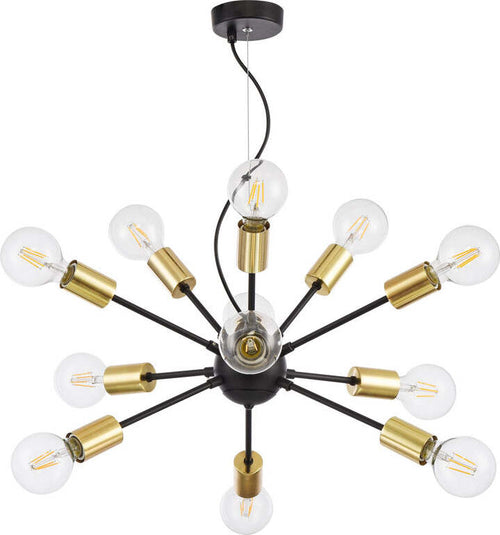 Lampadario-Industrial---Minimal-Jackson-Metallo-Nero-12-Luci