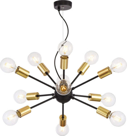 Lampadario-Industrial---Minimal-Jackson-Metallo-Nero-12-Luci