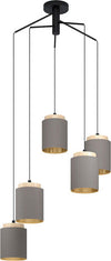 Lampadario-Industrial-Albariza-5-Luci-Metallo-Nero-E-Marrone