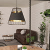 Lampadario-Industrial-Austell-1-Luce-Acciaio-Nero-E-Oro