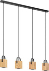 Lampadario-Industrial-Ayles-4-Luci-Acciaio-Nero