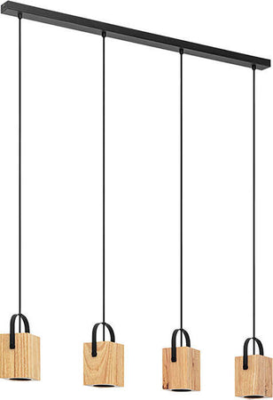 Lampadario-Industrial-Ayles-4-Luci-Acciaio-Nero