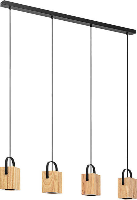 Lampadario-Industrial-Ayles-4-Luci-Acciaio-Nero