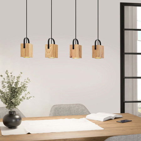 Lampadario-Industrial-Ayles-4-Luci-Acciaio-Nero