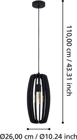 Lampadario-Industrial-Bajazzara-1-Luce-Acciaio-Nero-Diffusore-Nero