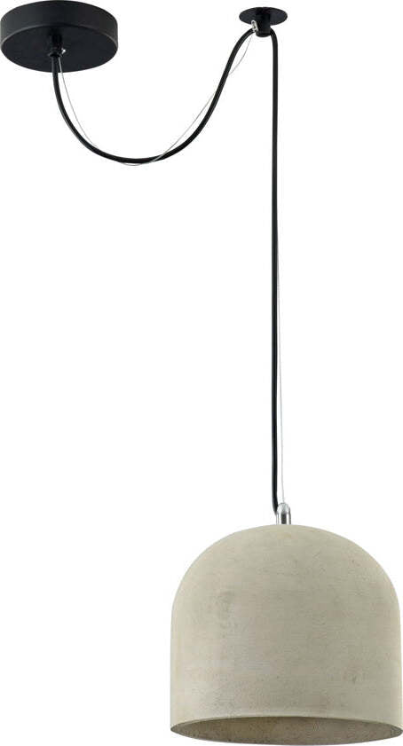 Lampadario-Industrial-Broni-Metallo-Nero-1-Luce-Diffusore-Calcestruzzo-Grigio