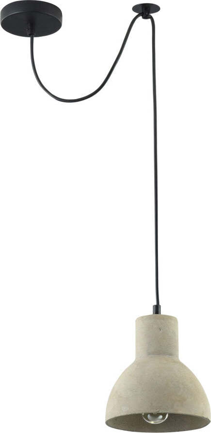 Lampadario-Industrial-Broni-Metallo-Nero-1-Luce-Diffusore-Calcestruzzo-Grigio
