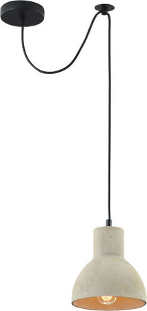 Lampadario-Industrial-Broni-Metallo-Nero-1-Luce-Diffusore-Calcestruzzo-Grigio