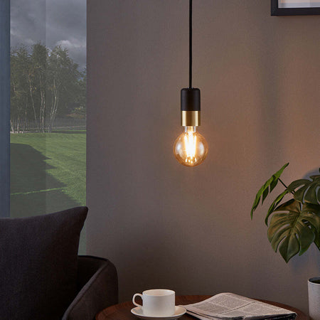 Lampadario-Industrial-Calari-1-Luce-Acciaio-Nero-E-Ottone