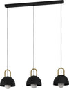 Lampadario-Industrial-Calmanera-3-Luci-Acciaio-Nero-E-Ottone