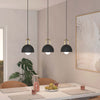 Lampadario-Industrial-Calmanera-3-Luci-Acciaio-Nero-E-Ottone
