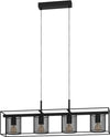 Lampadario-Industrial-Catterick-4-Luci-Acciaio-Nero