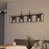Lampadario-Industrial-Catterick-4-Luci-Acciaio-Nero