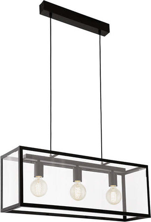 Lampadario-Industrial-Charterhouse-3-Luci-Acciaio-Nero