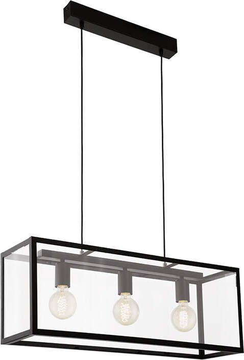 Lampadario-Industrial-Charterhouse-3-Luci-Acciaio-Nero
