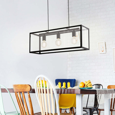 Lampadario-Industrial-Charterhouse-3-Luci-Acciaio-Nero