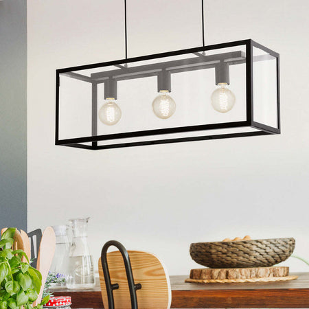 Lampadario-Industrial-Charterhouse-3-Luci-Acciaio-Nero