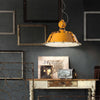 Lampadario-Industrial-Ferro-E-Ceramica-Vintage-Giallo-1-Luce-E27-52Cm