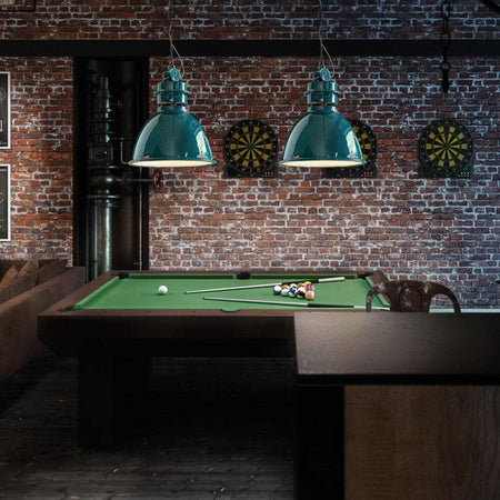 Lampadario-Industrial-Ferro-E-Ceramica-Vintage-Verde-1-Luce-E27-50Cm