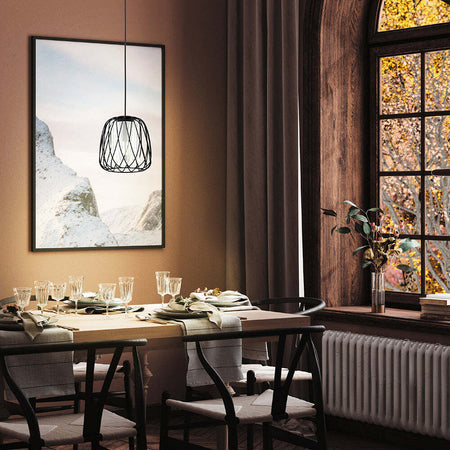 Lampadario-Industrial-Floresta-1-Luce-Acciaio-Nero