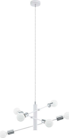 Lampadario-Industrial-Gradoli-6-Luci-Acciaio-Bianco-E-Cromo