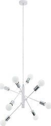 Lampadario-Industrial-Gradoli-8-Luci-Acciaio-Bianco-E-Cromo