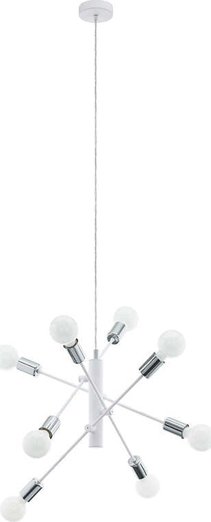 Lampadario-Industrial-Gradoli-8-Luci-Acciaio-Bianco-E-Cromo