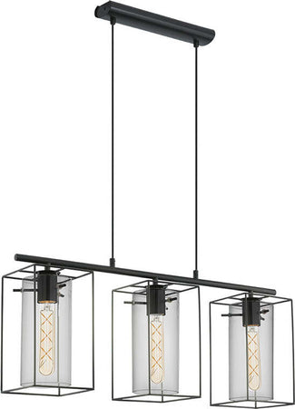 Lampadario-Industrial-Loncino-3-Luci-Acciaio-Nero