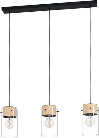 Lampadario-Industrial-Madreselva-3-Luci-Acciaio-Nero