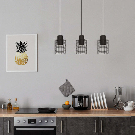 Lampadario-Industrial-Milligan-3-Luci-Acciaio-Nero-E-Bianco