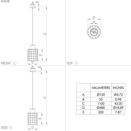 Lampadario-Industrial-Milligan-Grande-1-Luce-Acciaio-Nero-E-Bianco