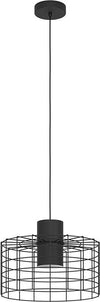 Lampadario-Industrial-Milligan-Medio-1-Luce-Acciaio-Nero-E-Bianco