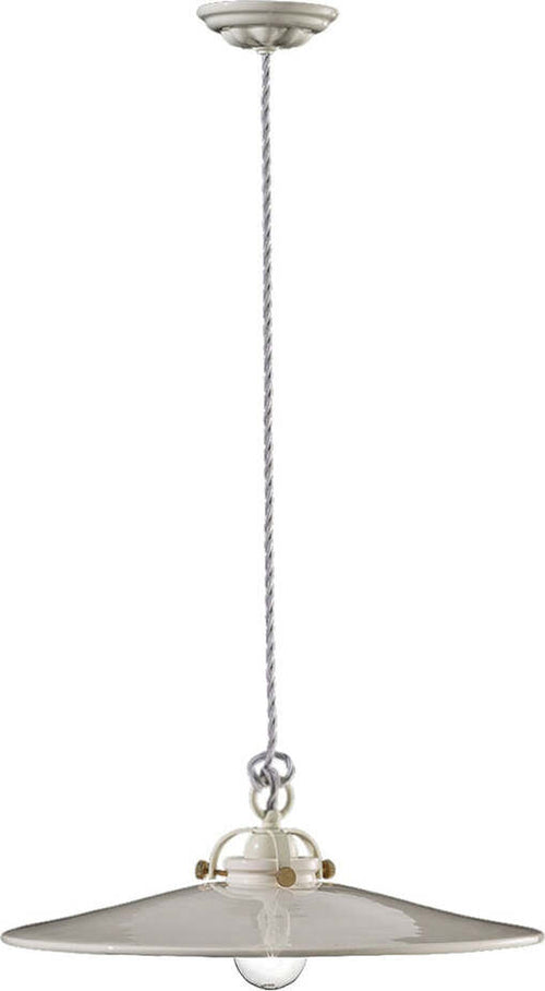 Lampadario-Industrial-Minimal-B&W-Metallo-Smaltato-Bianco-1-Luce-E27-42Cm