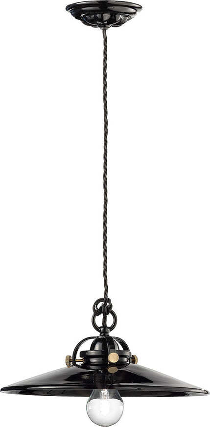 Lampadario-Industrial-Minimal-B&W-Metallo-Smaltato-Nero-1-Luce-E27-31Cm