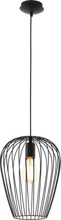 Lampadario-Industrial-Newtown-1-Luce-Acciaio-Nero