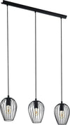 Lampadario-Industrial-Newtown-3-Luci-Acciaio-Nero