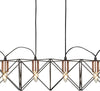 Lampadario-Industrial-Nordico-Antea-Acciaio-Nero-Rame-6-Luci-E27